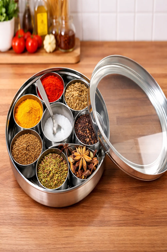 1L Masala Stainless Steel Container