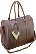 Vegan Brown Leather Duffle Travel Bag for Corporate Gifting